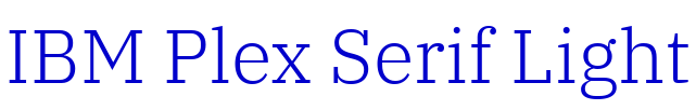 IBM Plex Serif Light fuente